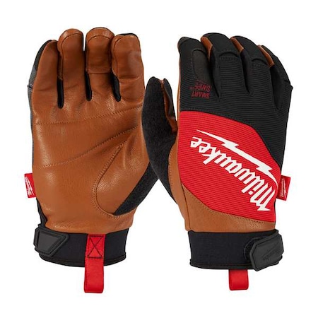 Work Gloves, Small, Brown, Black, Red