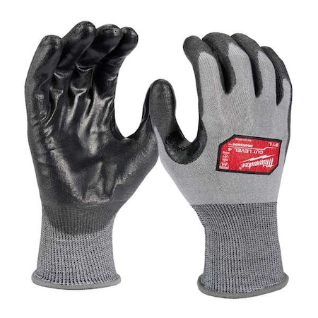 Level 4 Cut Resistant High Dexterity Polyurethane Dipped Gloves - Large