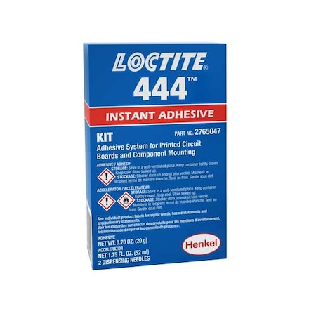 Instant Adhesive, 444 Series, Clear, 2.45 Oz, Bottle