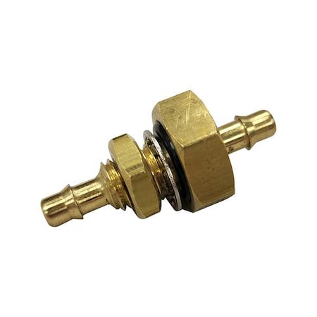 Mini Barb Fitting,1-1/8,Brass,Beaded