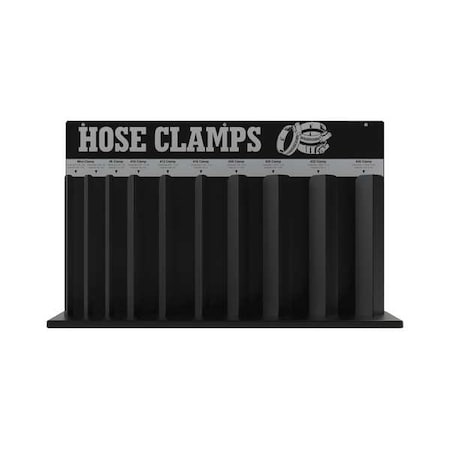 Hose Clamp Rack 10 Loop,Blk
