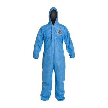 Hooded Coverall,6XL,Blue,SMS,PK25