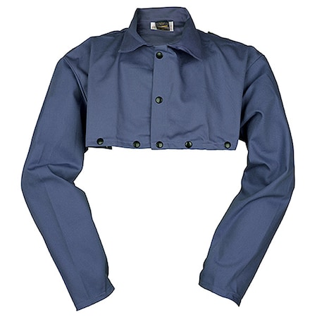FR Welding Cape Sleeve,Cotton,Blue,4XL