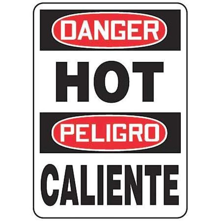 Spanish-Bilingual Danger Sign, 14 In H, 10 In W, Aluminum, Rectangle, English, Spanish, SBMCPG020VA