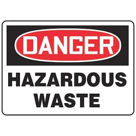 Danger Sign, 7 In H, 10 In W, Plastic, Rectangle, English, MCHL288VP