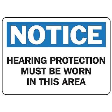 Notice Sign,7X10,BL And BK/Wht,Plstc, MPPE855VP