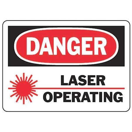 Danger Sign, 7 In H, 10 In W, Plastic, Rectangle,MRAD021VP