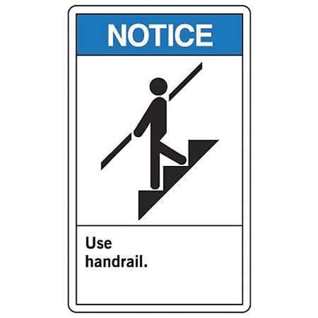 Notice Sign, 10 Height, 7 Width, Plastic, Rectangle, English