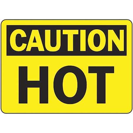 Caution Sign, 7 In H, 10 In W, Plastic, Rectangle, English, MCPG611VP