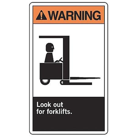 Warning Sign, 10 H, 7 W, Aluminum, Rectangle, English, MRHR301VA