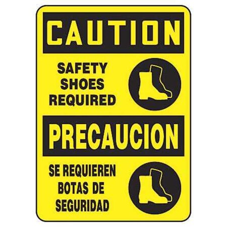 Spanish-BilinguAl Caution Sign,14X10, SBMPPE763VP