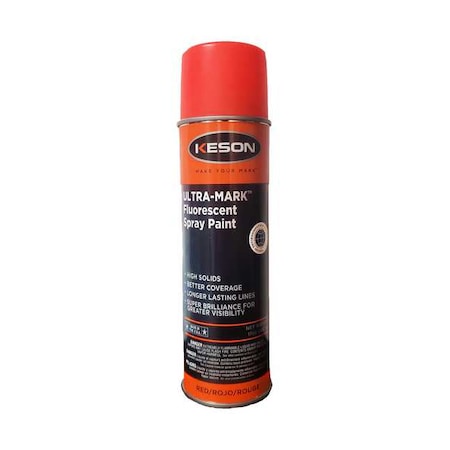 Inverted Marking Paint, 20 Oz., Red, Water -Based