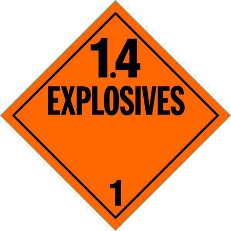Vehicle Placard,1.4 Explosive
