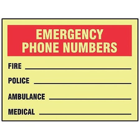 Emergency Information Sign,7X10, MLFE538GP