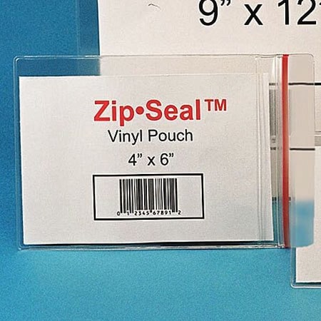 9 X 12 Zip Seal Vinyl Pouches, Pk25