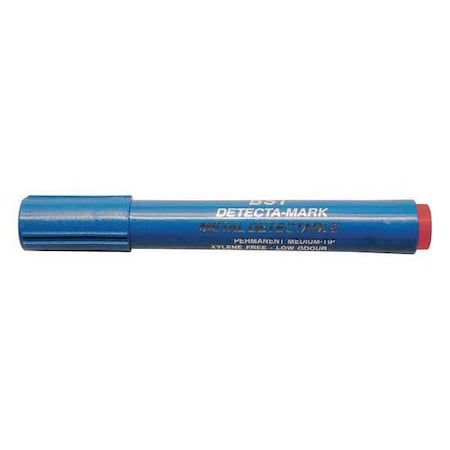 Permanent Metal Detectable Permanent Marker, Red Color Family