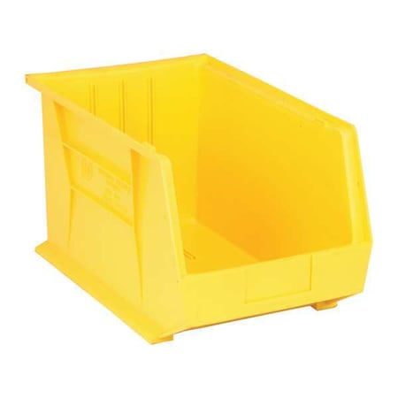 Hang & Stack Storage Bin, Yellow, Polypropylene, 18 In L X 11 In W X 10 In H, 75 Lb Load Capacity