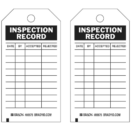 Inspection Rcd Tag,5-3/4 X 3 In,PK100