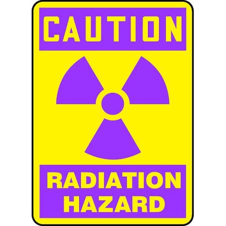 Caution Sign, 14 In H, 10 In W, Vinyl, Rectangle,MRAD700VS