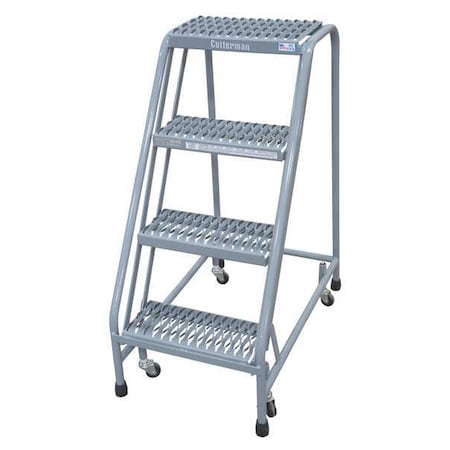 40 In H Steel Rolling Ladder, 4 Steps