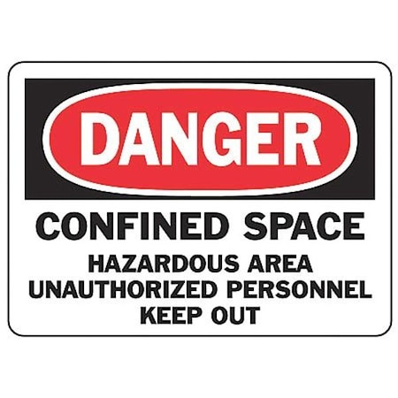 Danger Sign,7X10,R And BK/Wht,Al,Eng, MCSP102VA