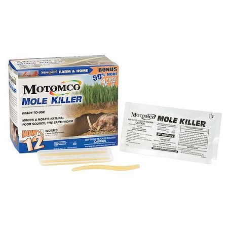 Worm Shaped Mole Bait,PK12