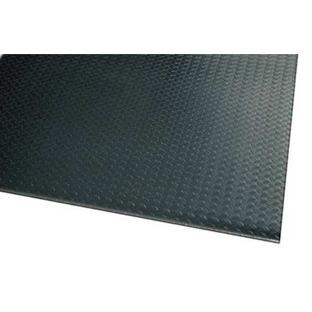 Antifatigue Runner, Black, 60 Ft. L X 2 Ft. W, PVC Foam, Diamond Plate Surface Pattern, 1/2 Thick
