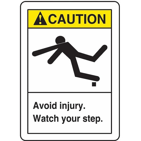 Caution Sign, 14 H, 10 W, Aluminum, Rectangle, English, MRTF602VA