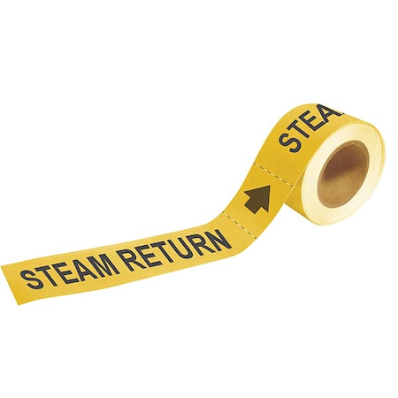 Pipe Marker,Steam Return,2 In.H