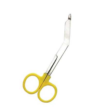 Colorband Scissor,5-1/2 In. L,Yllow,Stel