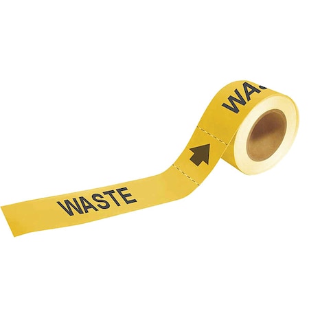 Pipe Marker,Waste,1 In.H