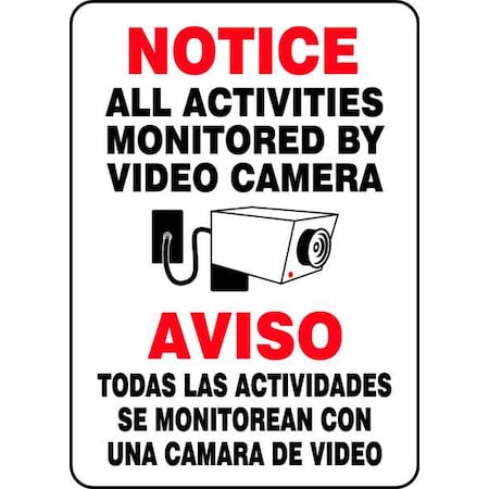 Spanish-Bilingual Notice Sign, 14 In H, 10 In W, Plastic, Rectangle, English, Spanish, SBMASE809VP
