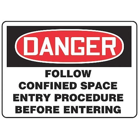Danger Sign,10X14,R And BK/Wht,Eng, MCSP056VS