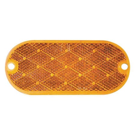 Color Reflector,Oval,Amber,4-3/8u0022 L