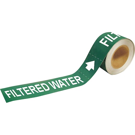 Pipe Marker,Filtered Water,1 In.H