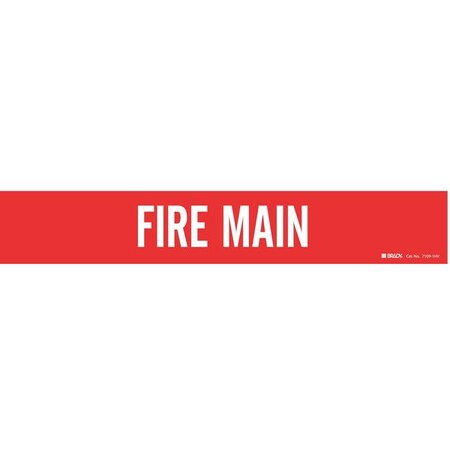 Pipe Marker,Fire Main,Red,8 In OrGreater