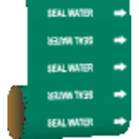 Pipe Marker,Seal Water,Green, 15563