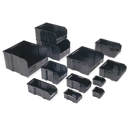 Plastic Divider, Black, 6 3/4 In L, 2 3/4 In W, 2 13/16 In H