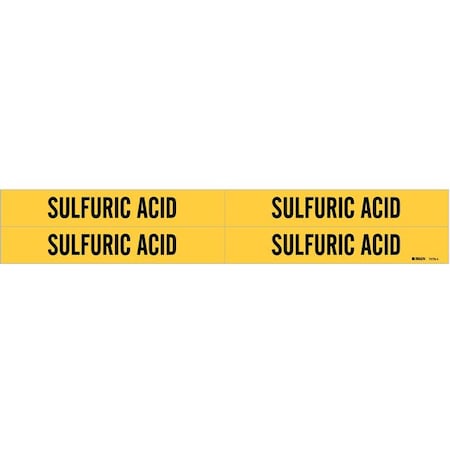 Pipe Markr,Sulfuric Acid,Y,3/4to2-3/8 In
