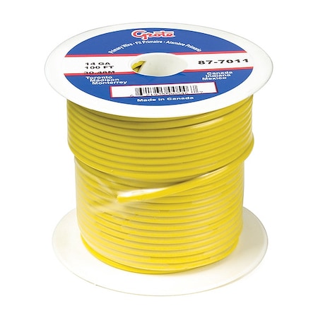 Primary Wire,12 Gauge,Yellow,25ft. Spool