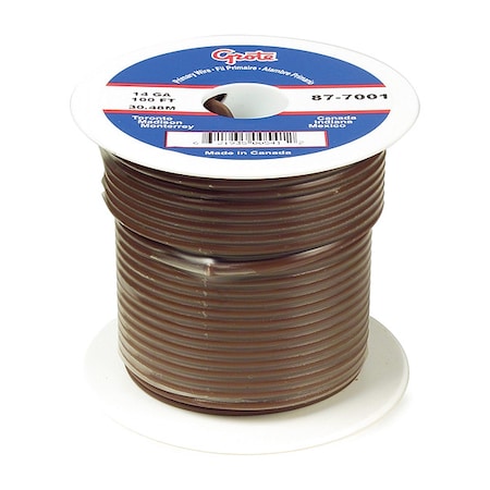 Primary Wire,18 Gauge,Brown,25 Ft. Spool