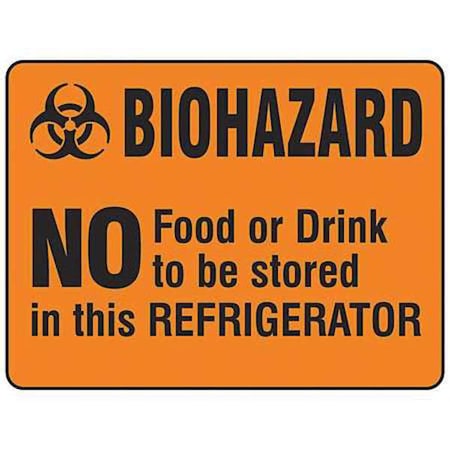 Biohazard Label, 5 In Height, 3 1/2 In English