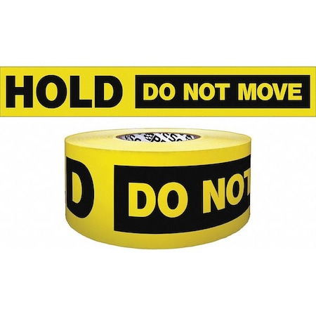 Barricade Tape,Yellow/Black,1000ft X 3In