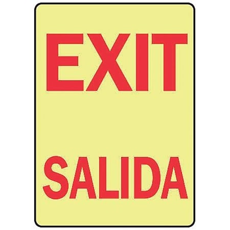 Exit Sign,Exit/Salida,14X10