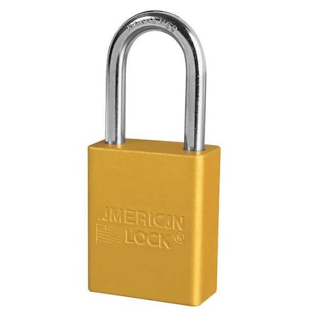 Lockout Padlock,KA,Yellow,1-7/8H,PK3