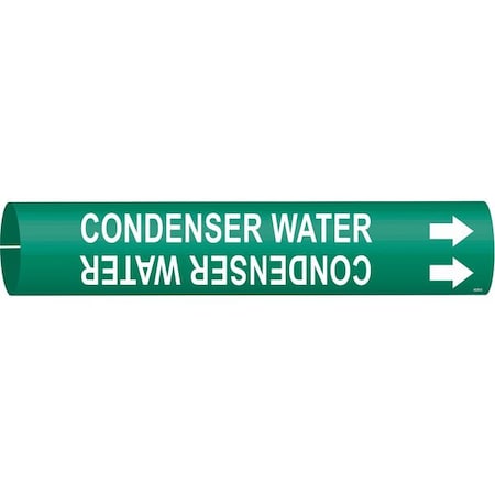 Pipe Marker,Condenser Water,Grn,4 To6 In