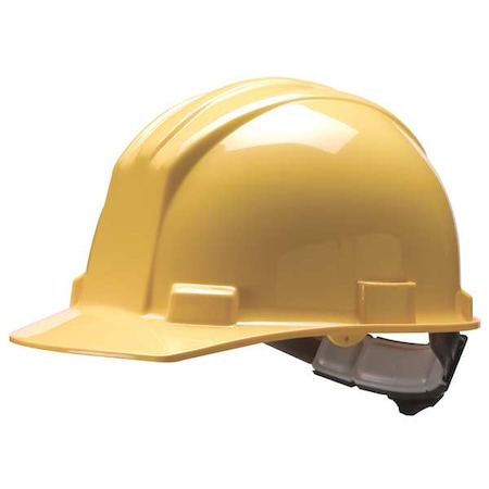 Front Brim Hard Hat, Type 1, Class C, Pinlock (4-Point), Yellow
