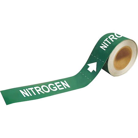 Pipe Marker,Nitrogen,2 In.H