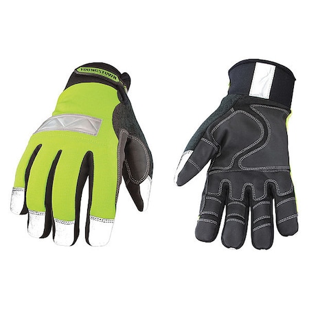 Hi-Vis Cold Protection Gloves, 60g Thinsulate/Micro Fleece Lining, M