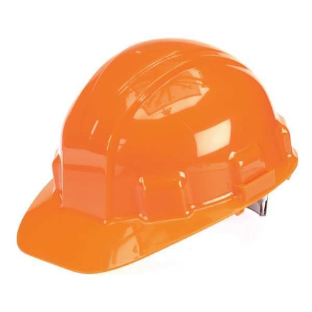 Front Brim Hard Hat, Type 1, Class E, Ratchet (6-Point), Hi-Vis Orange